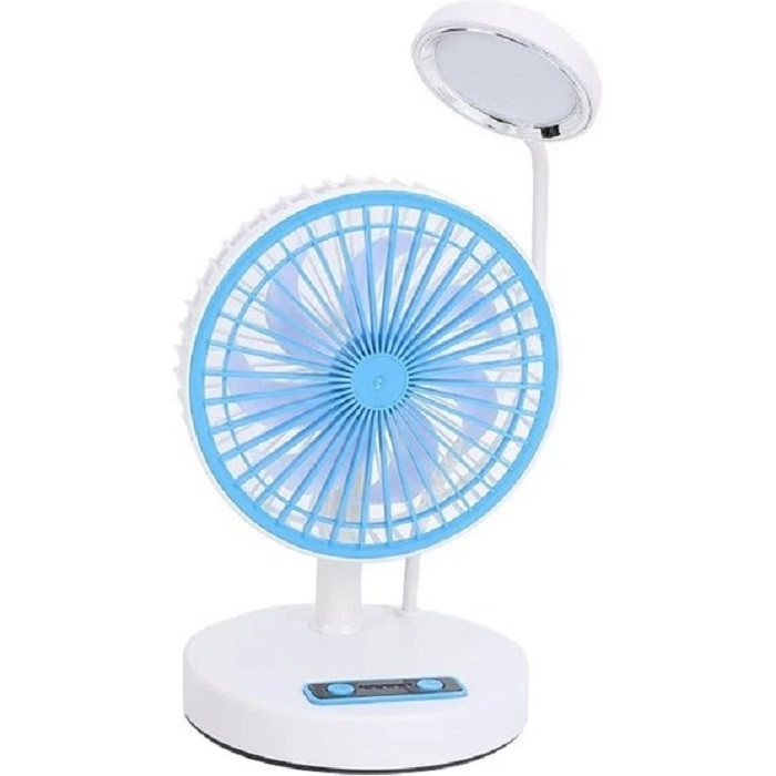 پنکه رومیزی شارژی با چراغ مطالعه مدل JR-2022