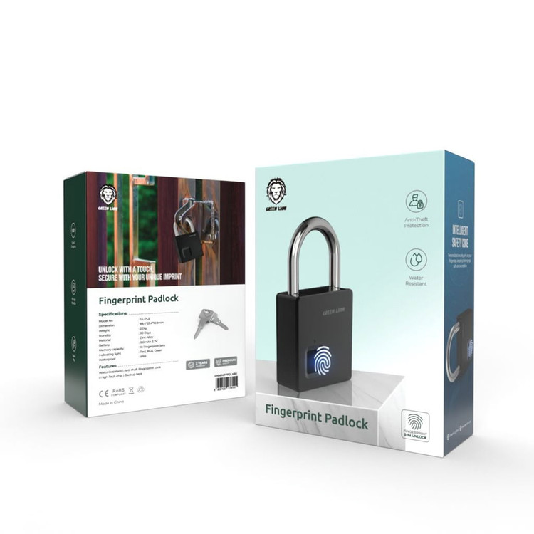 قفل هوشمند گرین لاین مدل Green Lion Fingerprint Padlock - مشکی