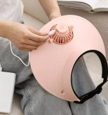 کلاه فن دار افتاب گیر مدل 45142 - صورتی