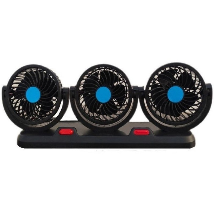 پنکه سه قلو خودرو USB - مشکی