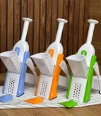 رنده رومیزی (خردکن دستی) چند کاره طرح ماندولین - سبز - نارنجی - آبی