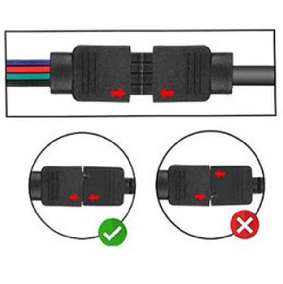 نحوه وصل کردن کابلهای ریسه ال ای دی مدل گیمینگ RGB طول 5 متر