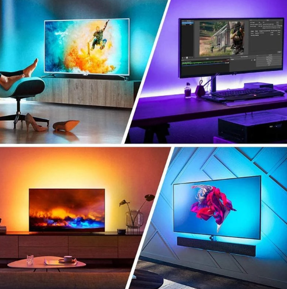 ریسه ال ای دی مدل گیمینگ RGB طول 5 متر در اتاق