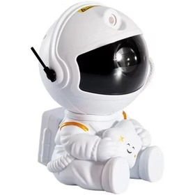 رقص نور لیزری مدل فضانورد طرح کهکشانی مینی نشسته - سفید