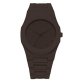 ساعت مچی یونیسکس بند پلاستیکی کوارتز - قهوهای