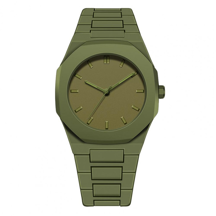 ساعت مچی یونیسکس بند پلاستیکی کوارتز - سبز