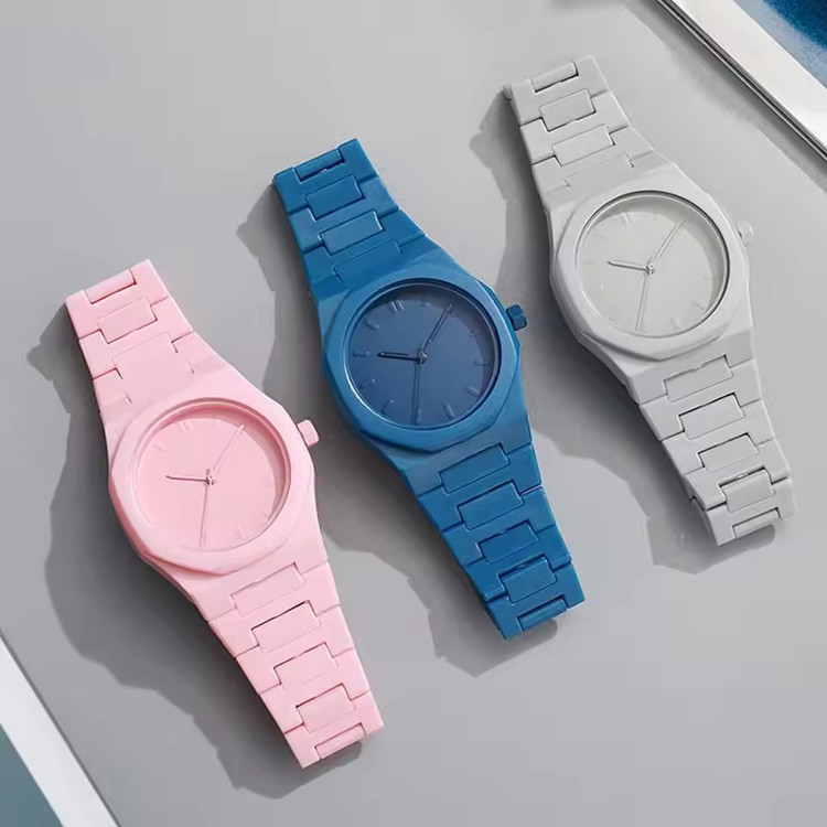 ساعت مچی یونیسکس بند پلاستیکی کوارتز