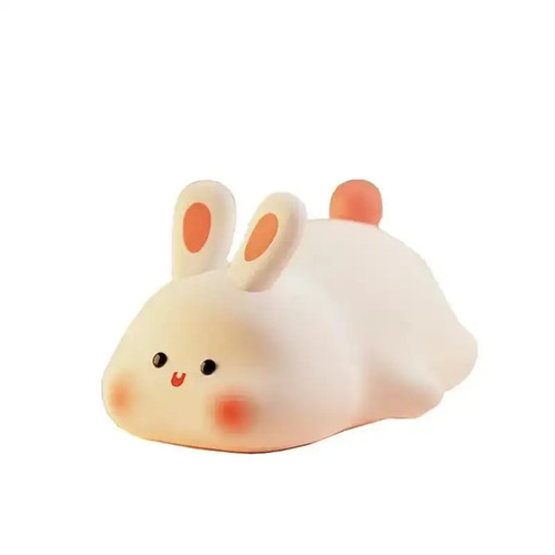 چراغ خواب سیلیکونی لمسی طرح خرگوش شارژی