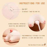 چراغ خواب سیلیکونی لمسی طرح خرگوش شارژی - مشخصات