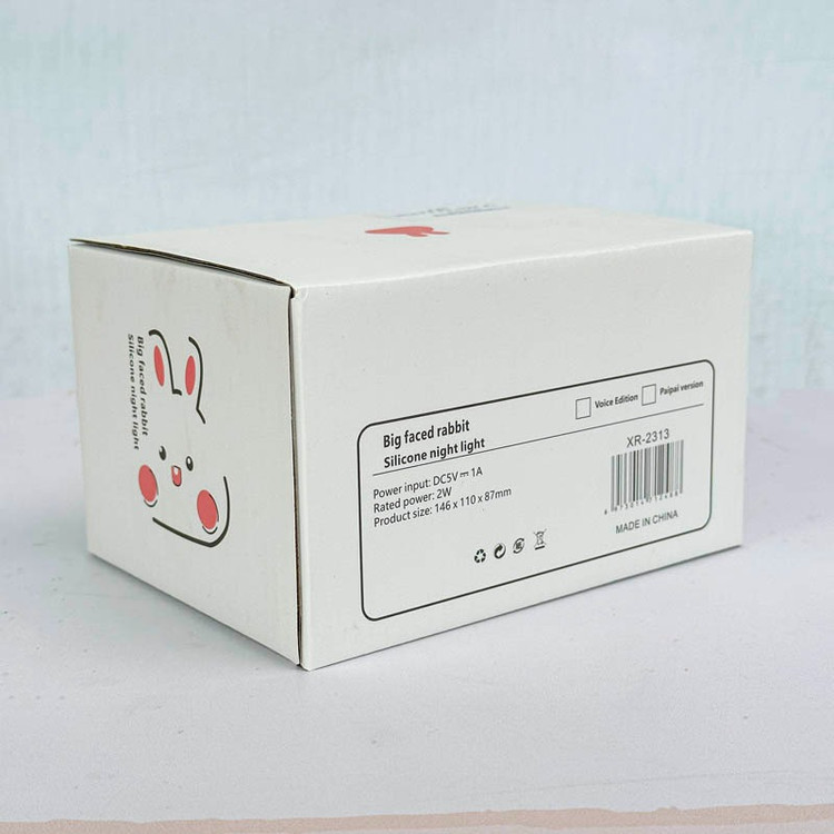 چراغ خواب سیلیکونی لمسی طرح خرگوش شارژی - بسته بندی