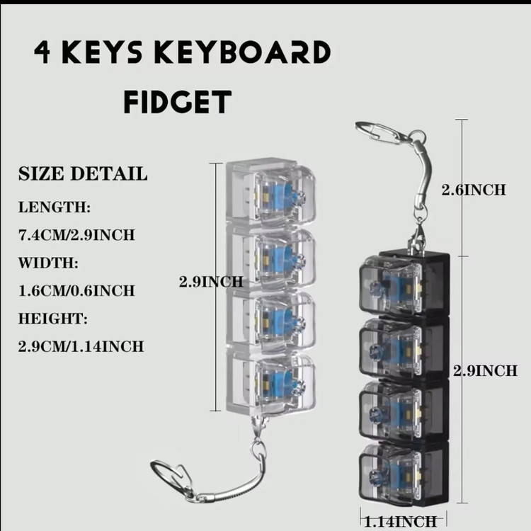 جا کلیدی کیبوردی ضد استرس LED - مشخصات