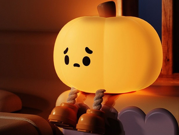 چراغ خواب سیلیکونی طرح کدو تنبل