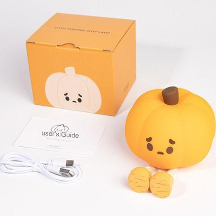 چراغ خواب سیلیکونی طرح کدو تنبل - بسته بندی