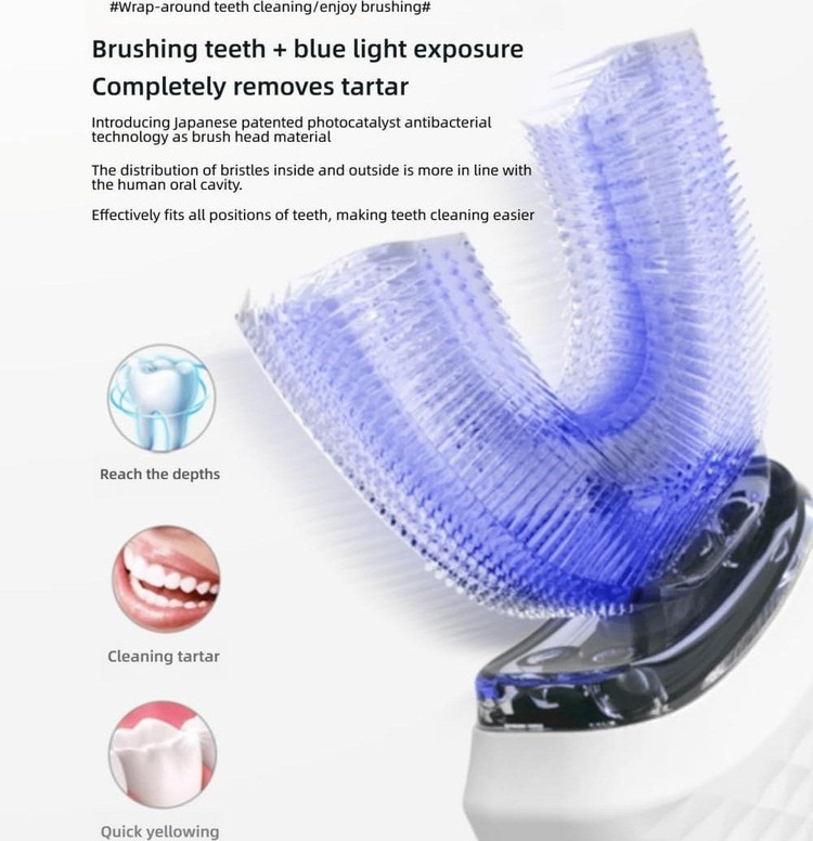 مسواک برقی اولتراسونیک هوشمند U شکل مدل MY116 - مشخصات