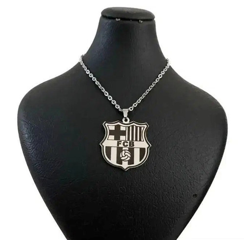 گردنبند لوگوی بارسلونا استیل رنگ ثابت
