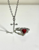 دستبند و انگشتر قلب ست عاشقانه ولنتاین