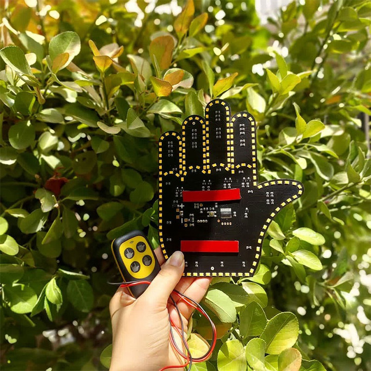 چراغ LED طرح دست بیقرار خودرو ۴ حالته ریموتدار