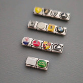 دستبند چارم ایتالیایی استیل طرح لوگو ماشین