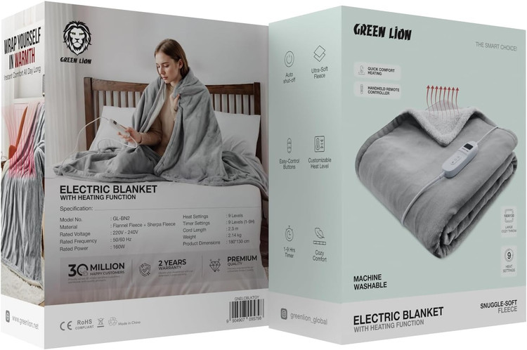 پتو برقی گرین لاین مدل Electric Heating Blanket 9