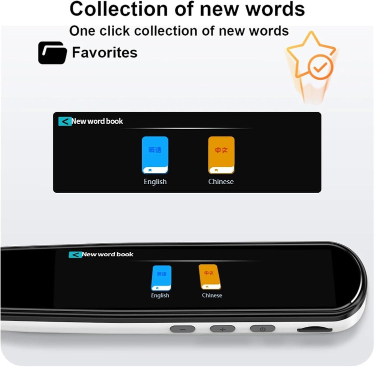 قلم مترجم هوشمند MD04 | اسکنر ترجمه 134 زبانه با صفحه لمسی