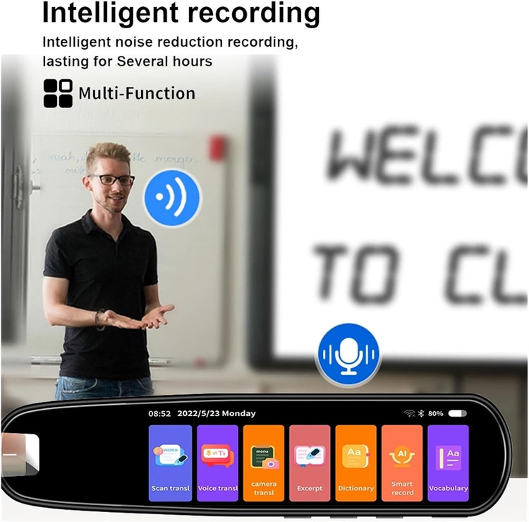 قلم مترجم هوشمند MD04 | اسکنر ترجمه 134 زبانه با صفحه لمسی