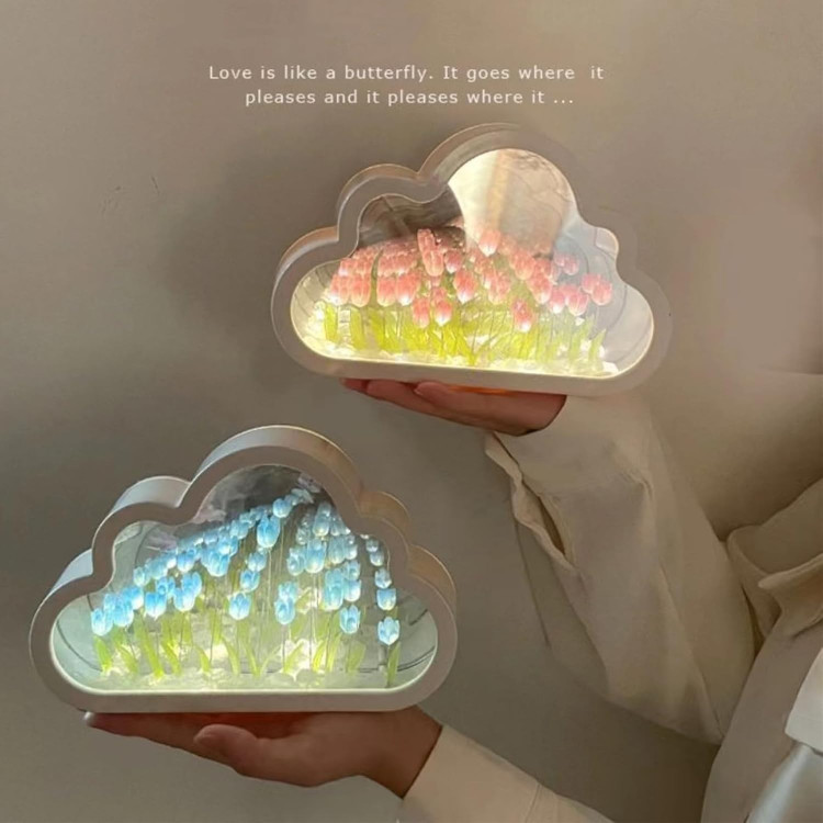 خرید چراغ خواب لاله آینهای DIY | Tulip Mirror Night Light