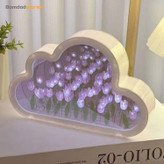 خرید چراغ خواب لاله آینهای DIY | Tulip Mirror Night Light