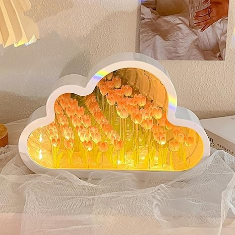 خرید چراغ خواب لاله آینهای DIY | Tulip Mirror Night Light
