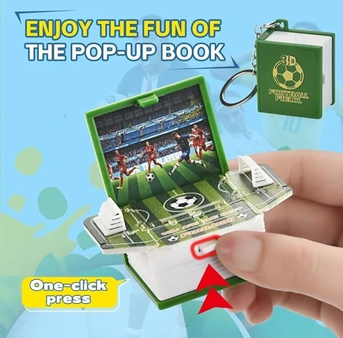 جاکلیدی سهبعدی استادیوم فوتبال Pop-Up | Football Field 3D Keychain