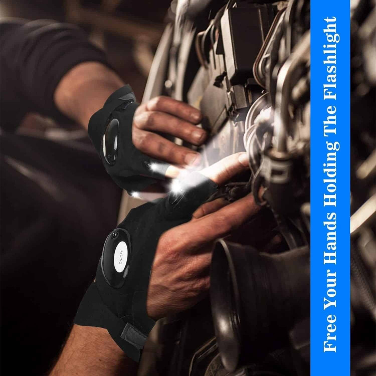 دستکش چراغدار LED Huskydg مدل 2 عددی | مناسب کمپینگ و تعمیرات