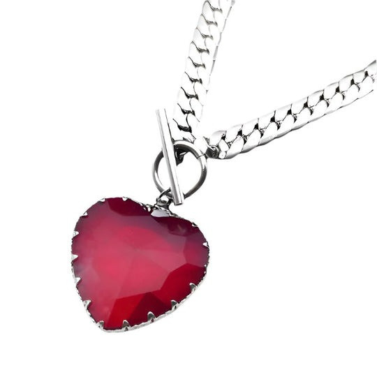 گردنبند چوکر قلب قرمز گاتیک | Gothic Punk Red Heart Necklace
