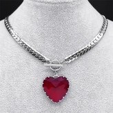 گردنبند چوکر قلب قرمز گاتیک | Gothic Punk Red Heart Necklace