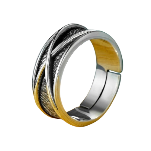 انگشتر گوتیک گوکو بلک مدل Retro Time Space | مردانه